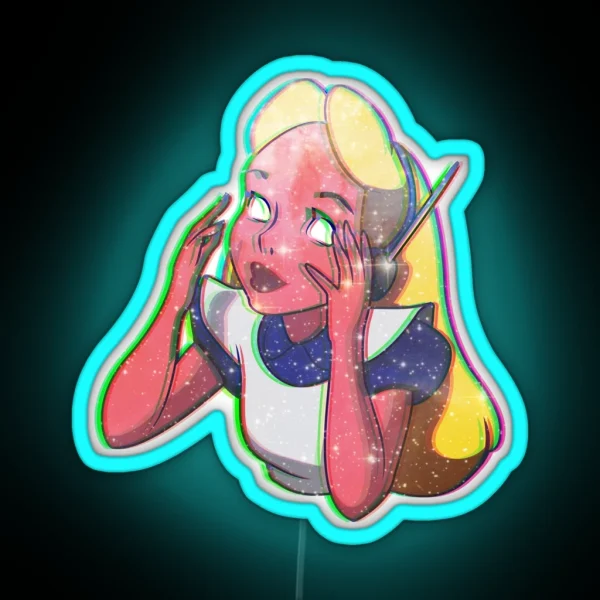 Curiouser And Curiouser RGB Neon Sign