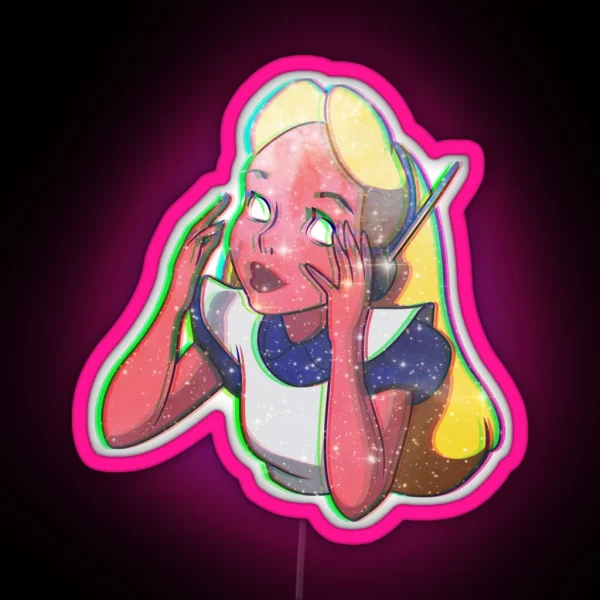 Curiouser And Curiouser RGB Neon Sign