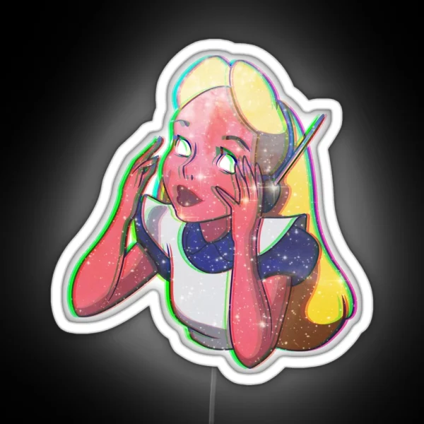 Curiouser And Curiouser RGB Neon Sign