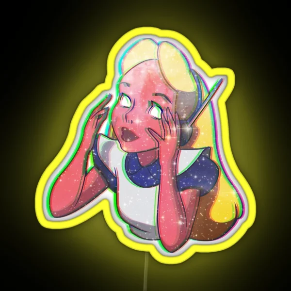 Curiouser And Curiouser RGB Neon Sign