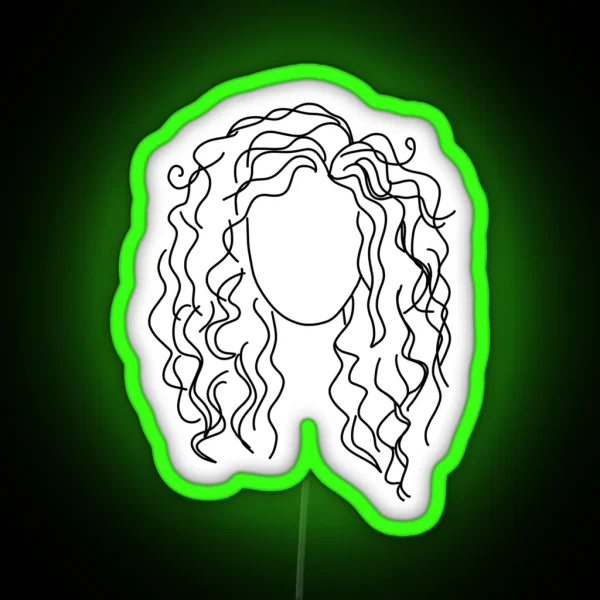Curly Hair Simple Led RGB Neon Sign
