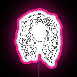 Curly Hair Simple Led RGB Neon Sign