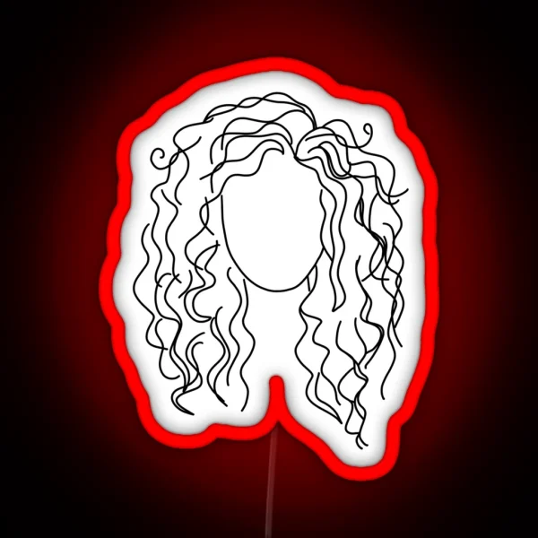 Curly Hair Simple Led RGB Neon Sign
