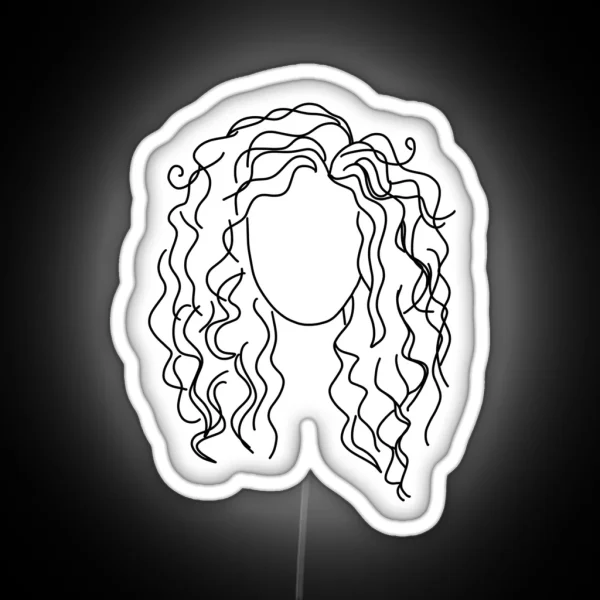 Curly Hair Simple Led RGB Neon Sign