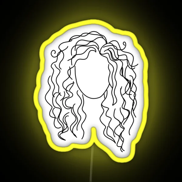 Curly Hair Simple Led RGB Neon Sign