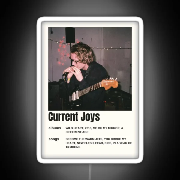 Current Joys Vintage Music Poster Art RGB Neon Sign