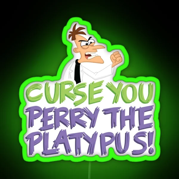 Curse You Perry The Platypus RGB Neon Sign