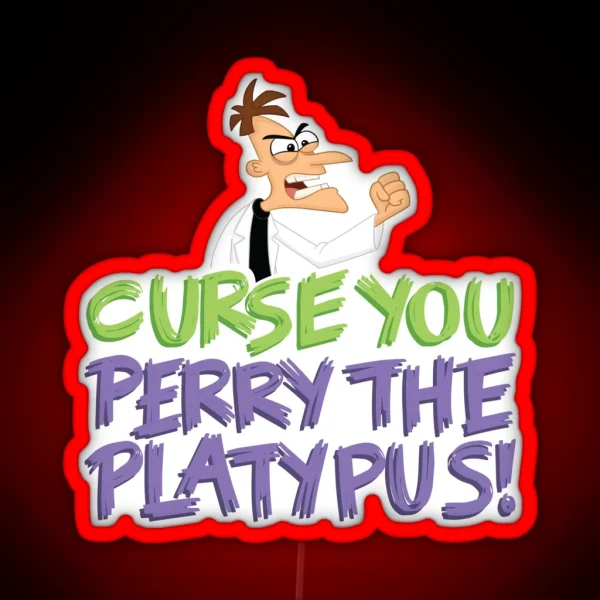Curse You Perry The Platypus RGB Neon Sign