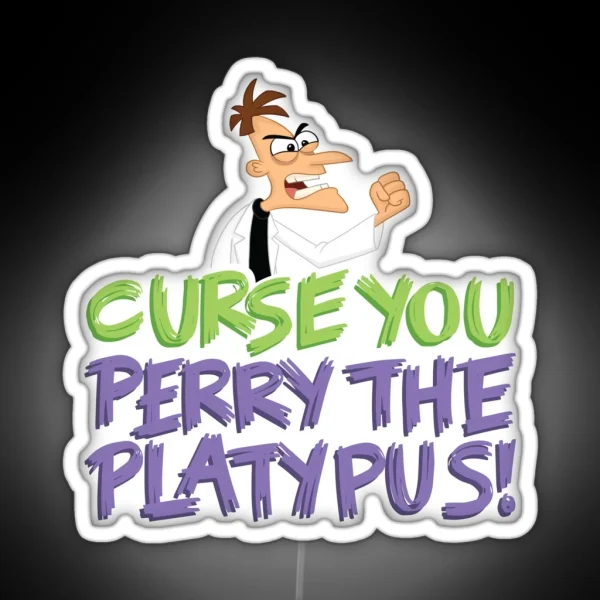 Curse You Perry The Platypus RGB Neon Sign