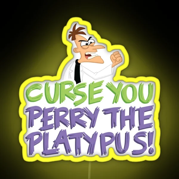 Curse You Perry The Platypus RGB Neon Sign