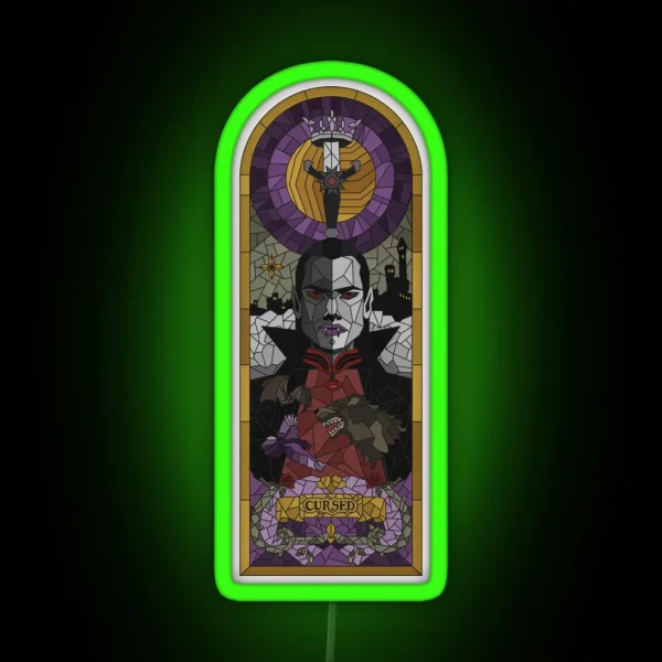 Cursed Baroque Vampire RGB Neon Sign