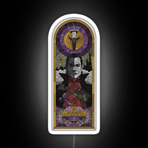 Cursed Baroque Vampire RGB Neon Sign