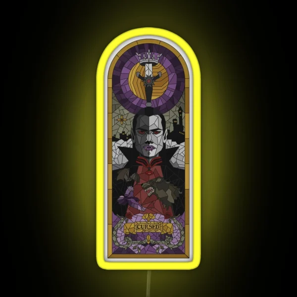 Cursed Baroque Vampire RGB Neon Sign