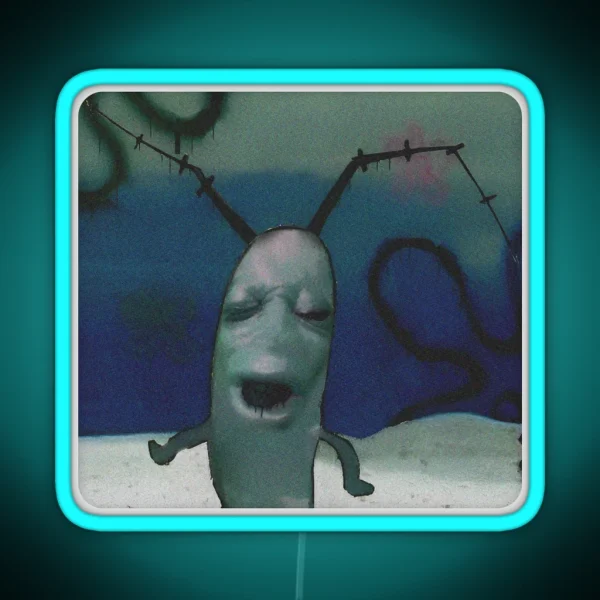 Cursed Plankton Meme RGB Neon Sign