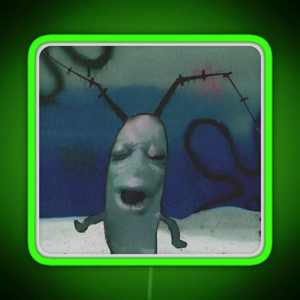 Cursed Plankton Meme RGB Neon Sign