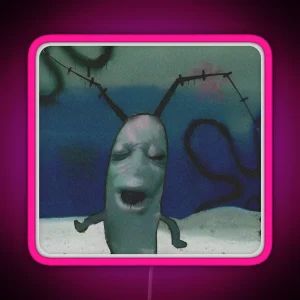 Cursed Plankton Meme RGB Neon Sign