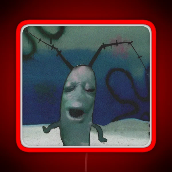 Cursed Plankton Meme RGB Neon Sign