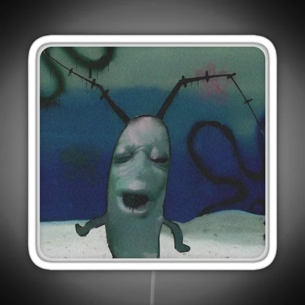 Cursed Plankton Meme RGB Neon Sign