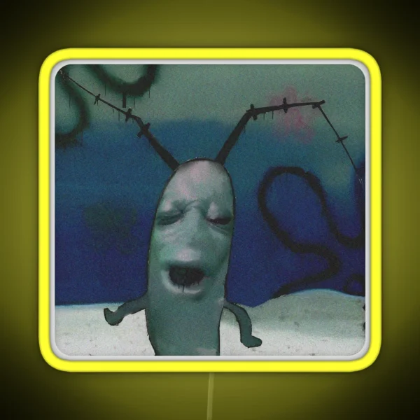 Cursed Plankton Meme RGB Neon Sign