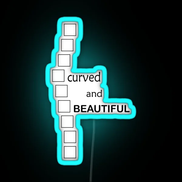 Curved And Beautiful RGB Neon Sign