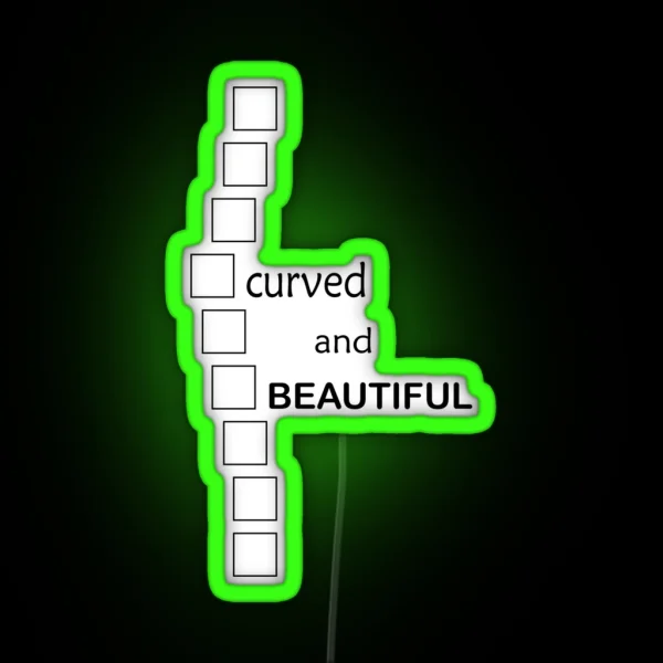 Curved And Beautiful RGB Neon Sign