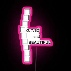 Curved And Beautiful RGB Neon Sign