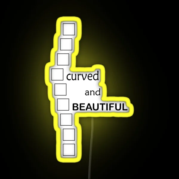Curved And Beautiful RGB Neon Sign