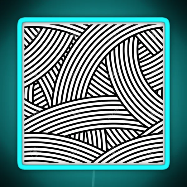 Curved Lines RGB Neon Sign
