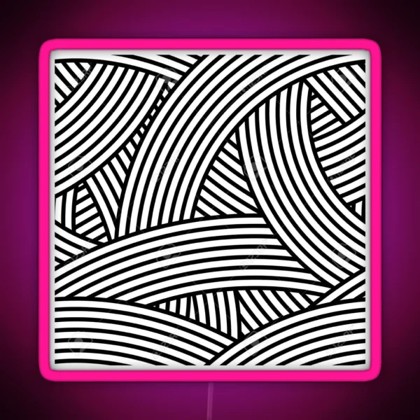 Curved Lines RGB Neon Sign