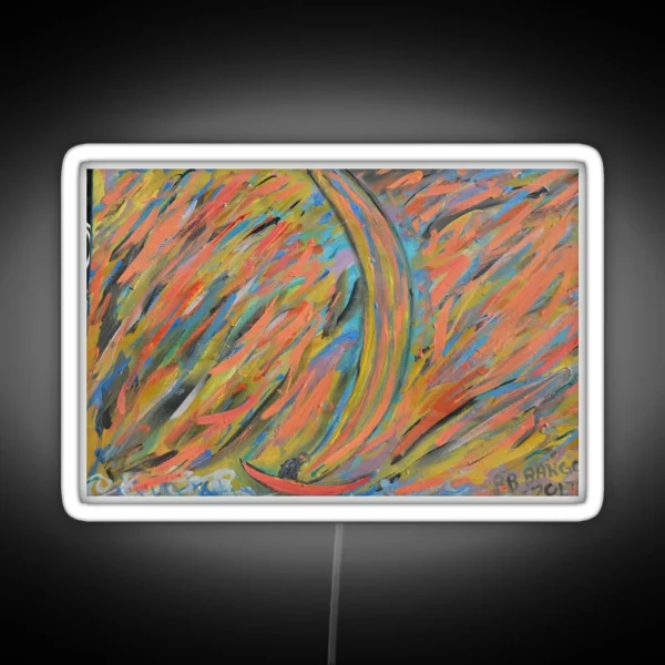 Curved Sail Zigzags RGB Neon Sign