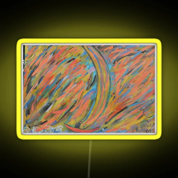 Curved Sail Zigzags RGB Neon Sign