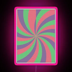 Curved Stripes RGB Neon Sign