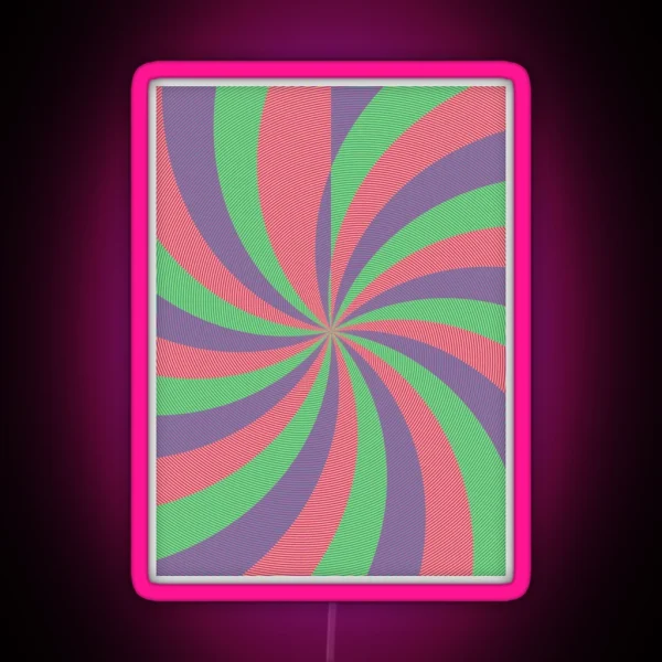 Curved Stripes RGB Neon Sign