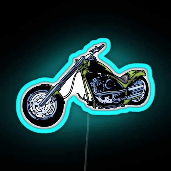 Custom Chopper Motorcycle RGB Neon Sign