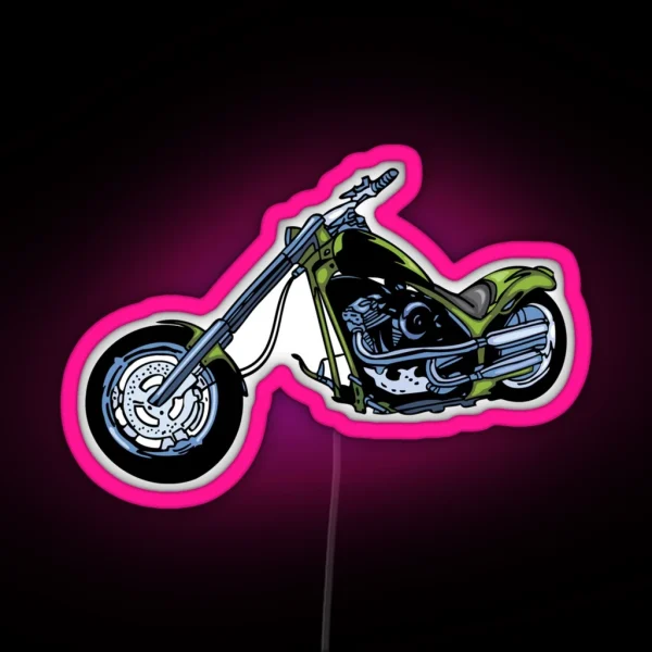 Custom Chopper Motorcycle RGB Neon Sign