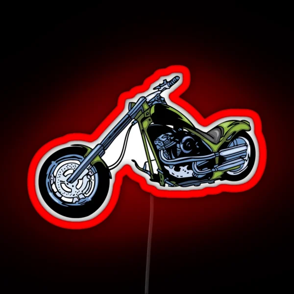 Custom Chopper Motorcycle RGB Neon Sign