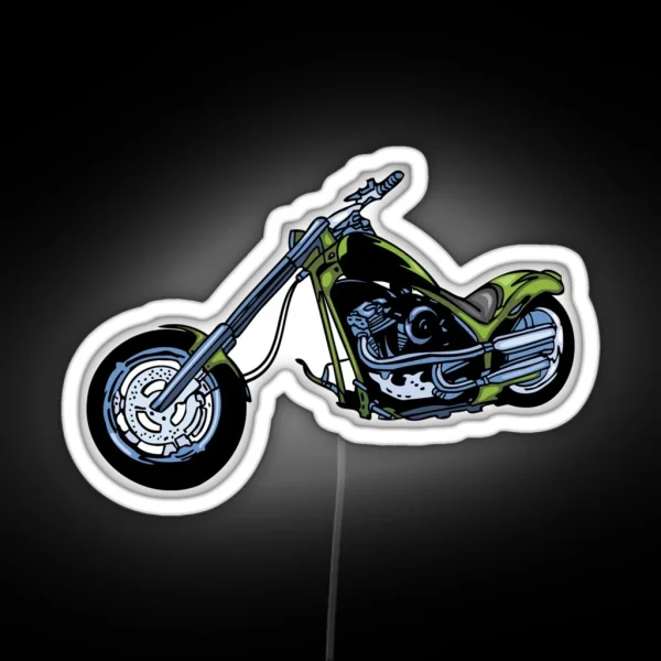 Custom Chopper Motorcycle RGB Neon Sign