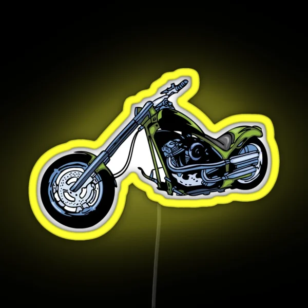 Custom Chopper Motorcycle RGB Neon Sign