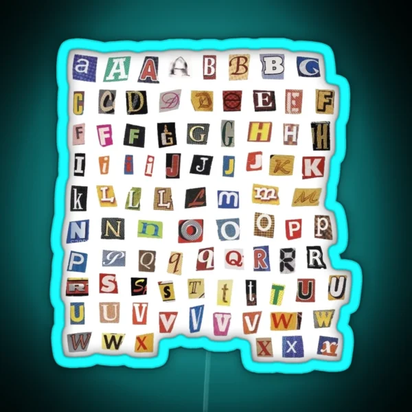 Cut Out Magazine Alphabet Led Pack Journal Newspaper RGB Neon Sign