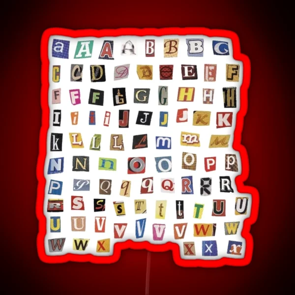 Cut Out Magazine Alphabet Led Pack Journal Newspaper RGB Neon Sign