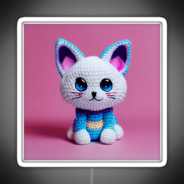 Cute Amigurumi Kitten Original Collection RGB Neon Sign