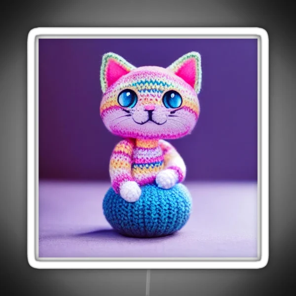 Cute Amigurumi Kitten Original Collection RGB Neon Sign