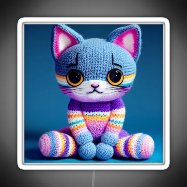 Cute Amigurumi Kitten Original Collection RGB Neon Sign