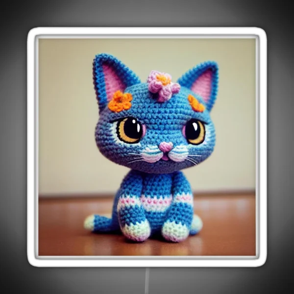 Cute Amigurumi Kitten Original Collection RGB Neon Sign
