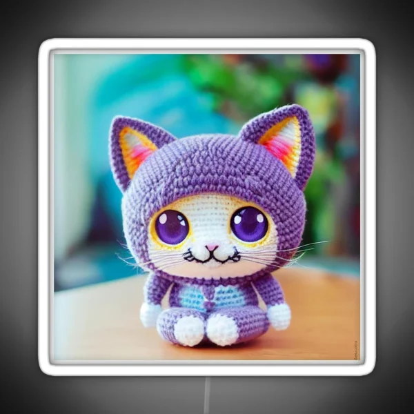 Cute Amigurumi Kitten Original Collection RGB Neon Sign
