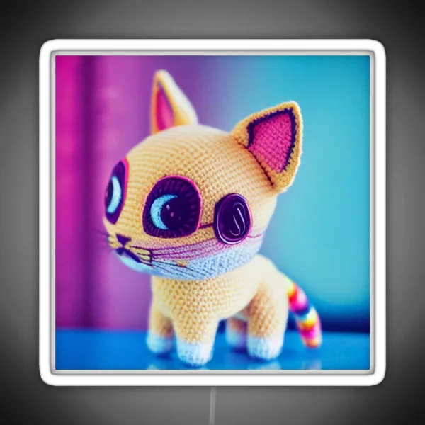 Cute Amigurumi Kitten Original Collection RGB Neon Sign