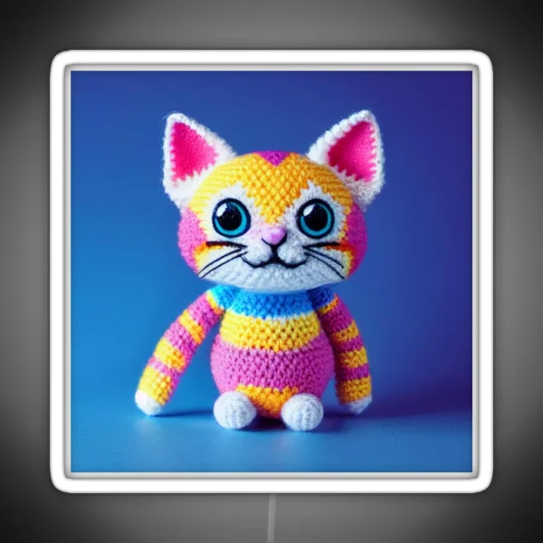 Cute Amigurumi Kitten Original Collection RGB Neon Sign