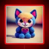 Cute Amigurumi Kitten Original Collection RGB Neon Sign