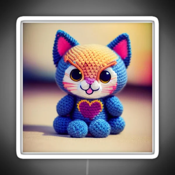 Cute Amigurumi Kitten Original Collection RGB Neon Sign