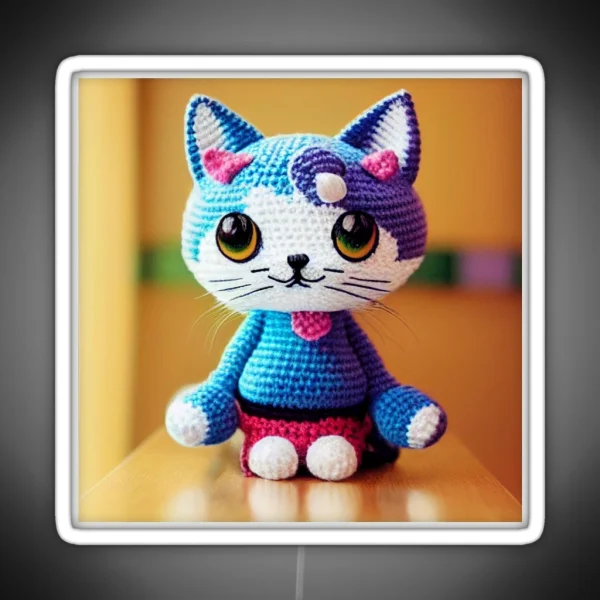 Cute Amigurumi Kitten Original Collection RGB Neon Sign